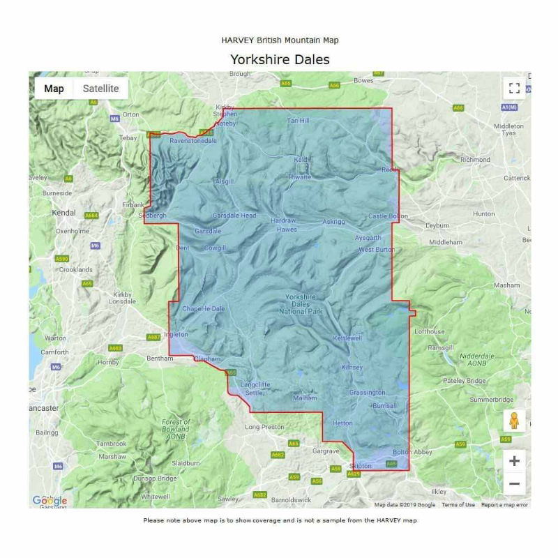 BMC Waterproof Mountain Map Yorkshire Dales 1:40,000