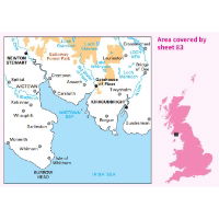 OS Landranger 83 Paper - Newton Stewart & Kirkcudbright coverage