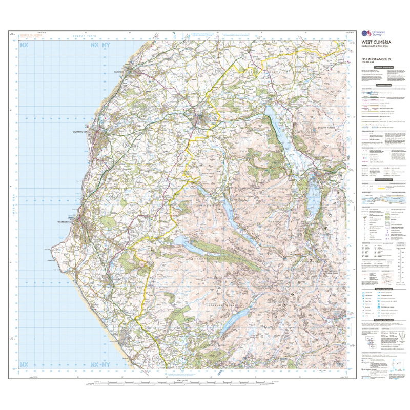 OS Landranger 89 West Cumbria sheet