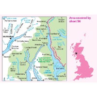 OS Landranger 56 Paper - Loch Lomond & Inveraray coverage