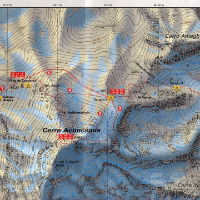 Climbing Map - Cerro Aconcagu detail