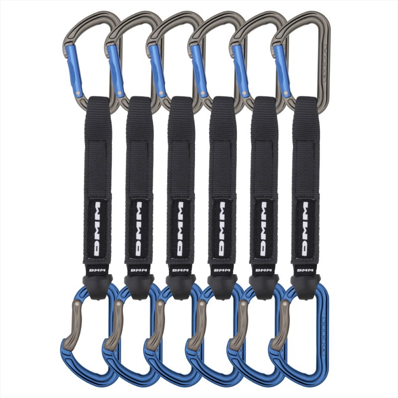 DMM Shadow Quickdraw Titanium/Blue 12cm 6 Pack