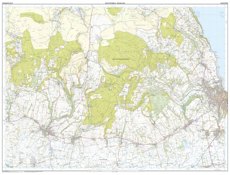 OS OL27 North York Moors - Eastern Area south sheet