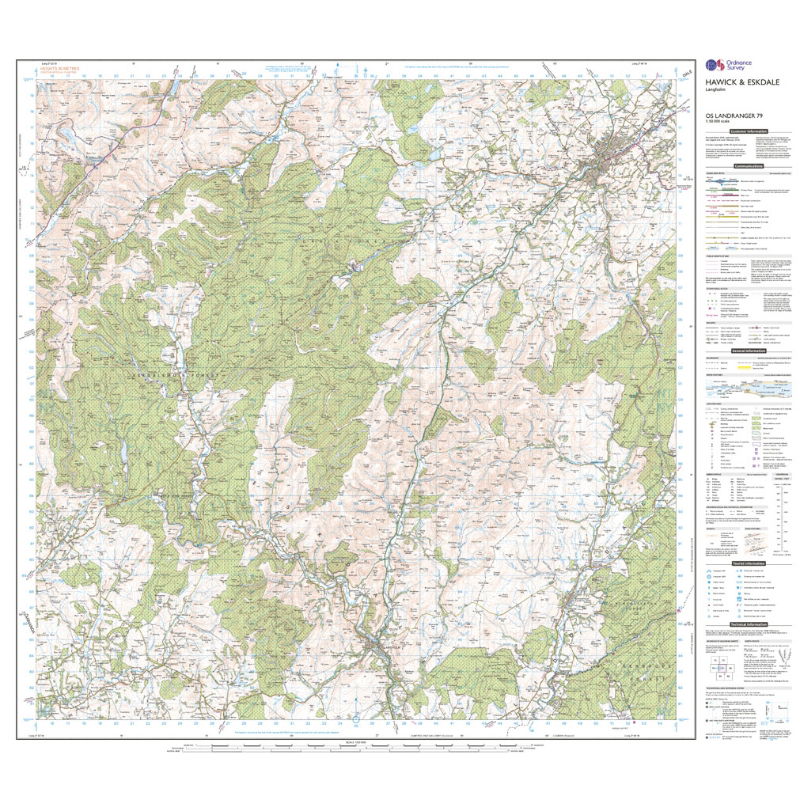 OS Landranger 79 Hawick & Eskdale sheet