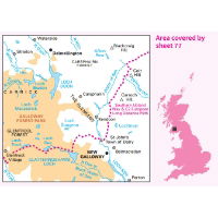 OS Landranger 77 Paper - Dalmellington & New Galloway coverage