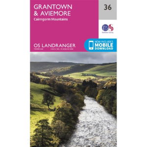 OS Landranger 36 Paper - Grantown & Aviemore 1:50,000