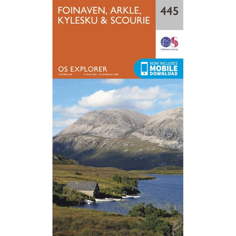 OS Explorer 445 Paper - Foinaven, Arkle, Kylesku & Scourie 1:25,000