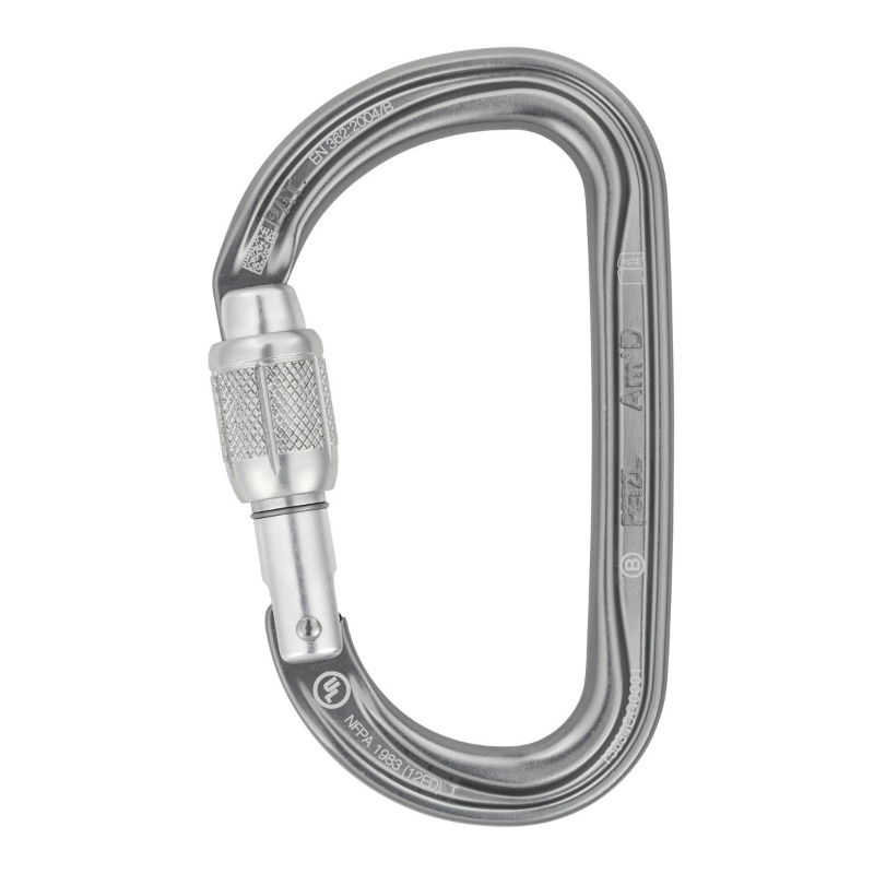 Petzl Am'D Screw-Lock Karabiner gate fully screwed up