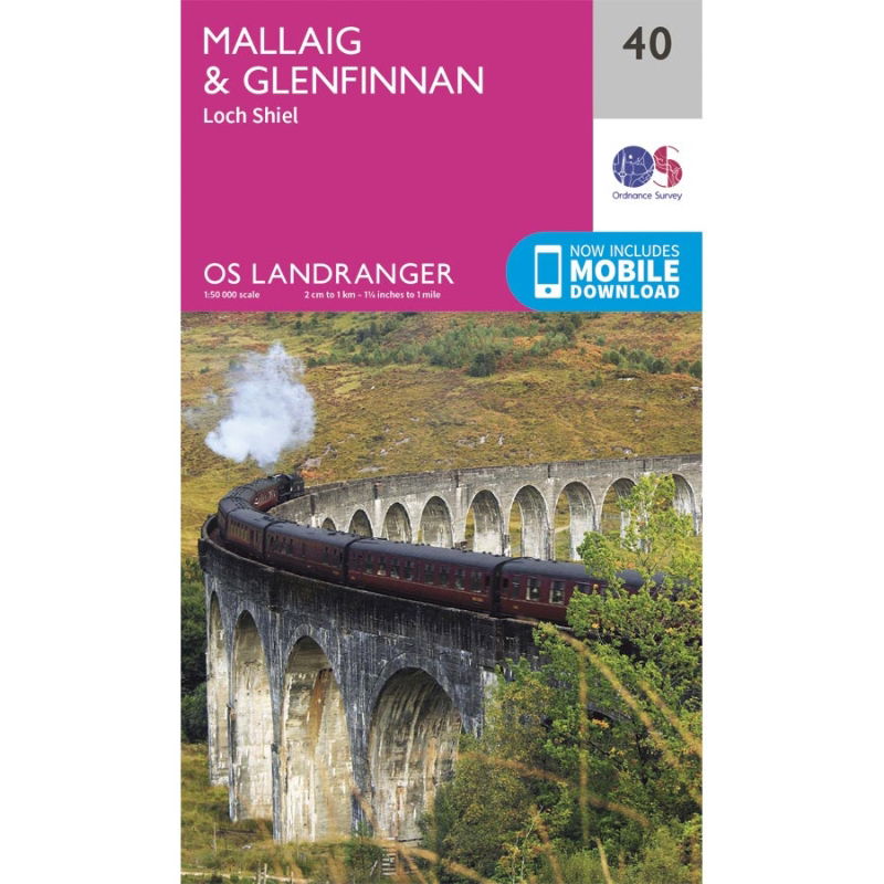 OS Landranger 40 Paper - Mallaig & Glenfinnan 1:50,000