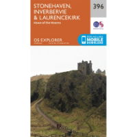 OS Explorer 396 Paper - Stonehaven, Inverbervie & Lawrencekirk 1:25,000