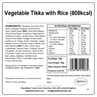 Expedition Foods Vegetable Tikka with Rice (Gluten Free, Vegetarian, 800kcal)\t\t\t\t\t\t\t\t\t\t\t\t\t\t