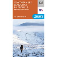 OS Explorer 329 Paper - Lowther Hills, Sanquhar & Leadhills 1:25,000