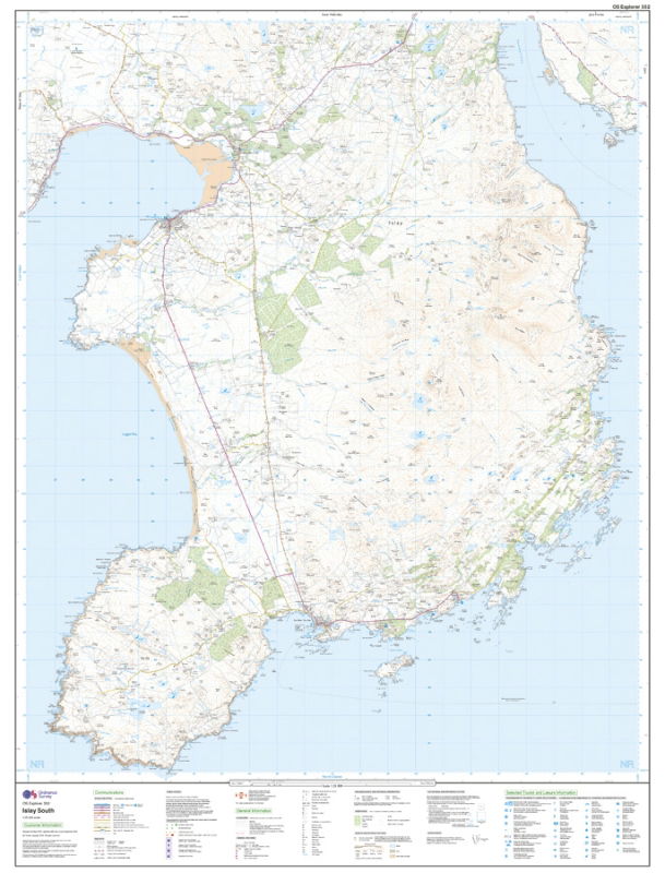 OS Explorer 352 Paper - Islay South sheet