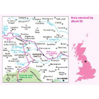 OS Landranger 92 Barnard Castle & Richmond coverage