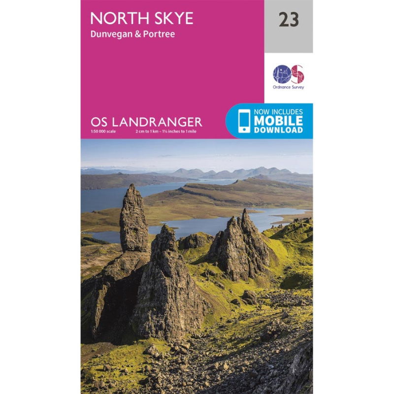 OS Landranger 23 Paper - North Skye 1:50000