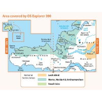 OS Explorer 390  Paper - Ardnamurchan 1:25,000 coverage