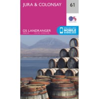 OS Landranger 61 Paper - Jura & Colonsay 1:50,000