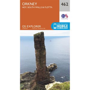 OS Explorer 462 Paper - Orkney - Hoy, South Walls & Flotta 1:25,000