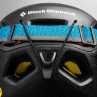 Black Diamond Vision MIPS Helmet with headtorch fitted