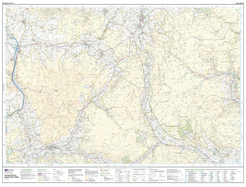 OS OL19 Howgill Fells & Upper Eden Valley south sheet