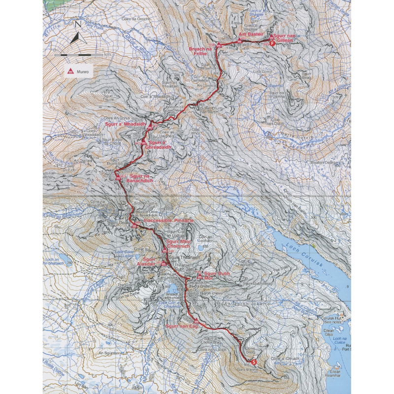 Skye's Cuillin Ridge Traverse Part 2 Map