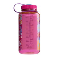 Nalgene Tritan Sustain Bottle Psychedelic Botanical Print Wide Mouth 1 Litre