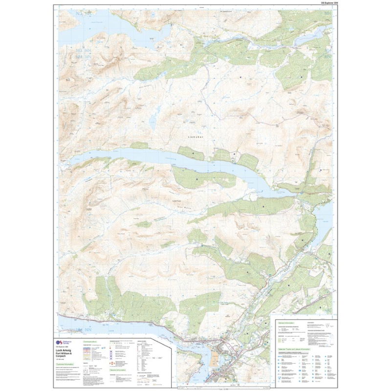 OS Explorer 399 Paper Loch Arkaig 1:25,000 sheet