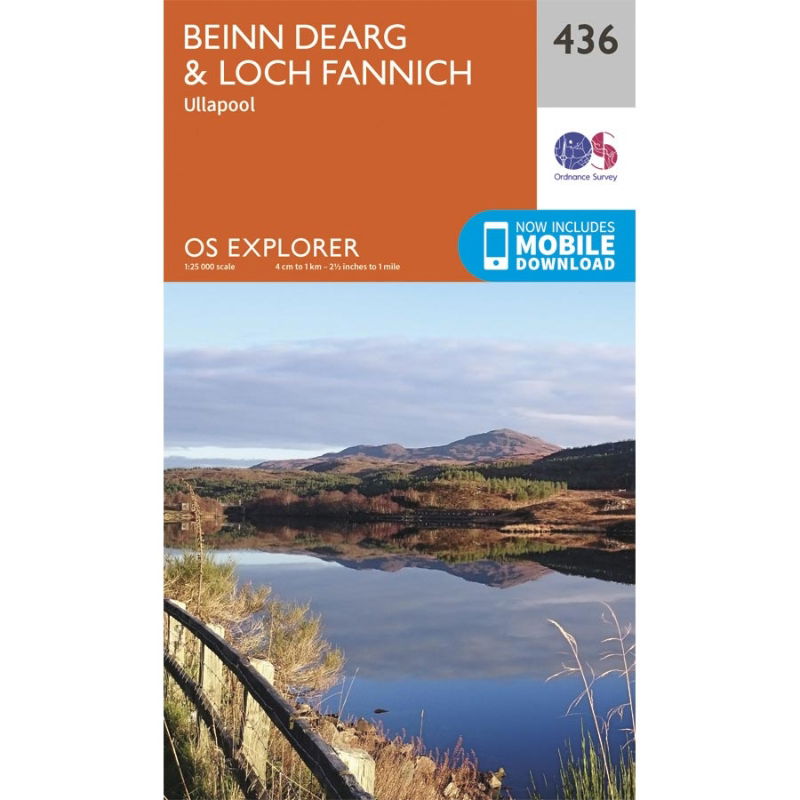 OS Explorer 436 Paper - Beinn Dearg & Loch Fannich 1:25,000