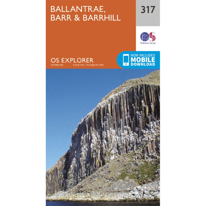 OS Explorer 317 Paper - Ballantrae, Barr & Barrhill 1:25,000