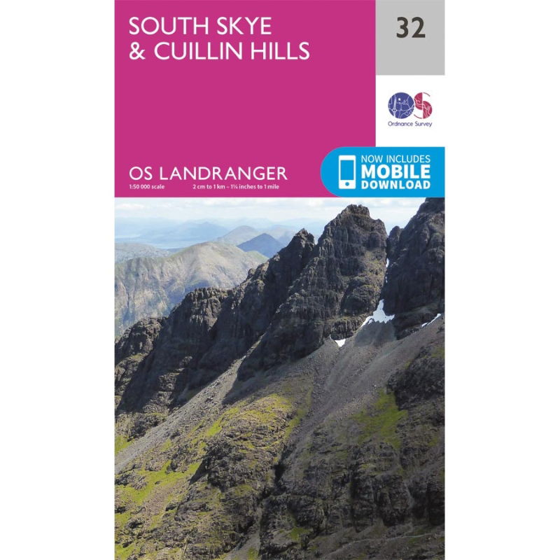 OS Landranger 32 Paper - South Skye & Cuillin Hills 1:50,000