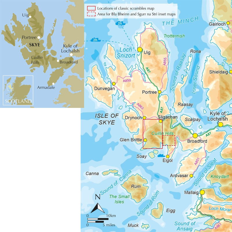 Skye's Cuillin Ridge Traverse location