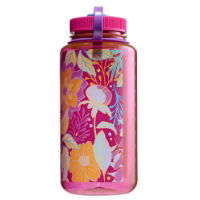 Nalgene Tritan Sustain Bottle Psychedelic Botanical Print Wide Mouth 1 Litre