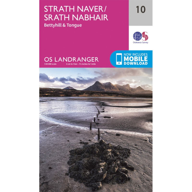 OS Landranger 10 Paper - Strath Naver 1:50,000