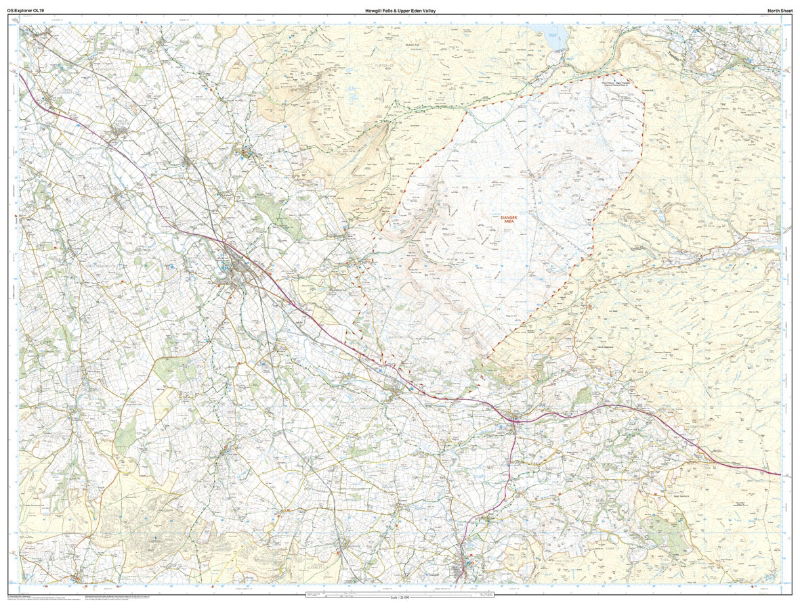 OS OL19 Howgill Fells & Upper Eden Valley north sheet