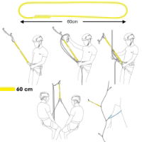 Beal Dynaloop 8.3mm Rope Sling 60cm Yellow diagram