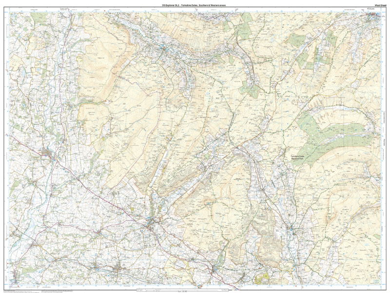 OS OL/Explorer 2 Yorkshire Dales - Southern and Western Areas west sheet