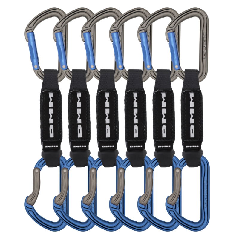 DMM Shadow Quickdraw Titanium/Blue 12cm 6 Pack