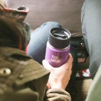 Klean Kanteen Cafe Cap 2.0 in use