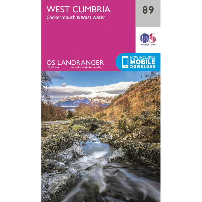 OS Landranger 89 Paper - West Cumbria 1:50,000