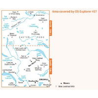 OS Explorer 437 Paper - Ben Wyvis & Strathpeffer 1:25,000 coverage