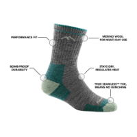 Darn Tough Women's Hiker Micro Crew Midweight Hiking Sock (1903)