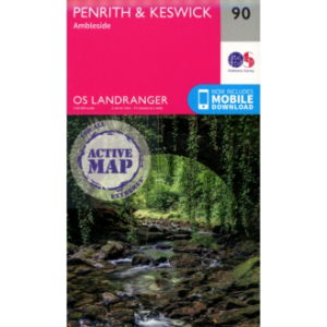 OS Landranger 90 Penrith & Keswick Active