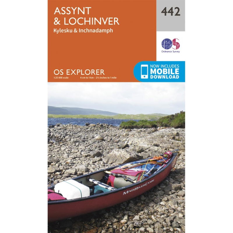 OS Explorer 442 Paper - Assynt & Lochinver 1:25,000