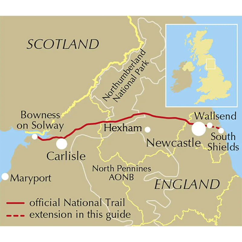 Walking Hadrian's Wall Path + 1:25,000 Map Booklet