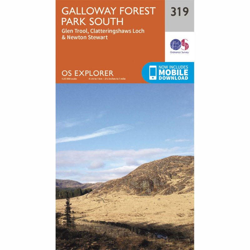 OS Explorer 319 Paper - Galloway Forest Park South 1:25,000