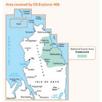 OS Explorer 408 Paper - Skye - Trotternish & The Storr coverage