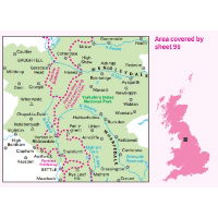 OS Landranger 98 Wensleydale & Upper Wharfedale coverage