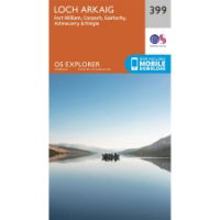 OS Explorer 399 Paper - Loch Arkaig 1:25,000