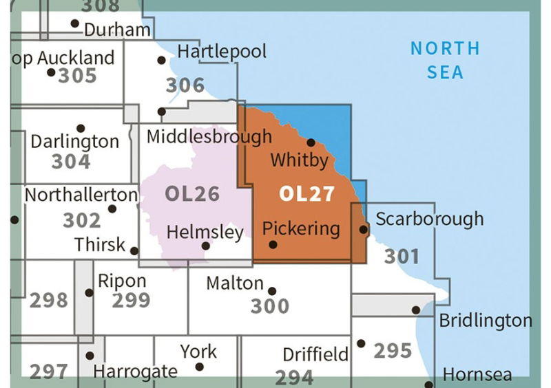 OS OL27 North York Moors - Eastern Area adjacent