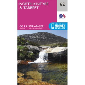 OS Landranger 62 Paper - North Kintyre & Talbert 1:50,000